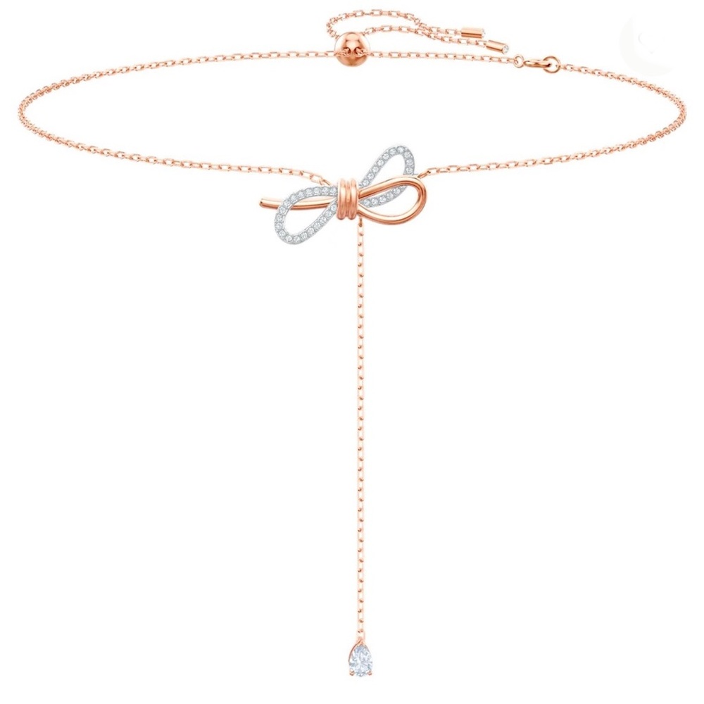 Swarovski, Necklace (MATCHING BOW RING ALSO AVAILABLE) Authentic, Price is firm